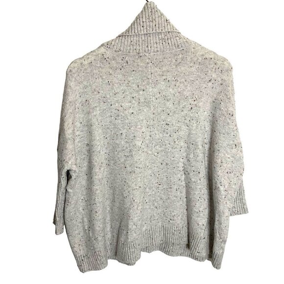 Loft Petites Flecked‎ Pocket Poncho Sweater Oversized Flowy Relaxed Size XXS - Picture 3 of 10